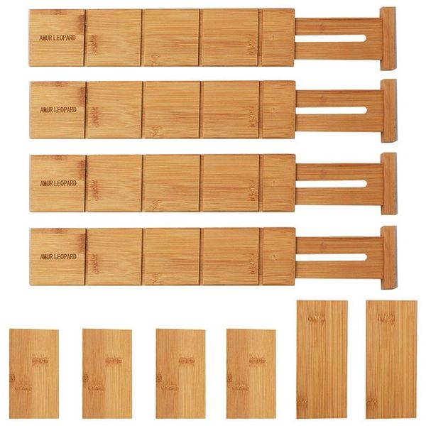 storage drawers 4pcs bamboo drawer dividers organizer with 6 extra mini spring loaded for kitchen, bedroom, bathroom and office retail
storage drawers 4pcs bamboo drawer dividers organizer with 6 extra mini spring loaded for kitchen, bedroom, bathroom and office retail