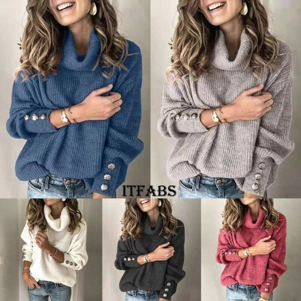 women's sweaters women knitted winter long sleeve high collar blouse female loose warm costume single-breasted soft plus size, White;black
women's sweaters women knitted winter long sleeve high collar blouse female loose warm costume single-breasted soft plus size, White;black