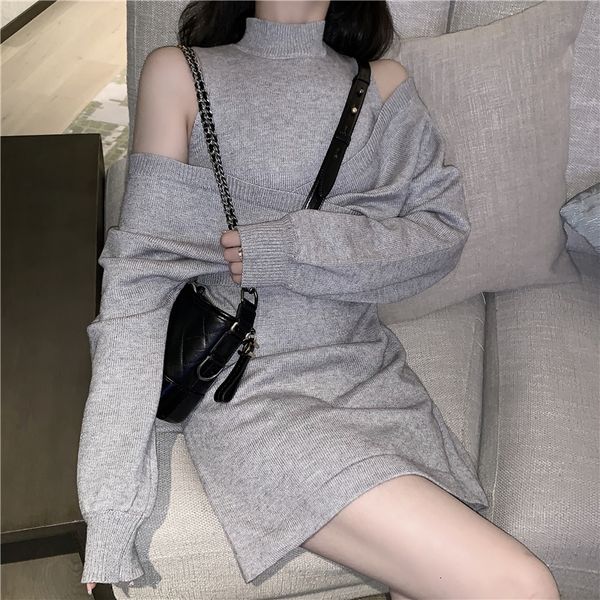 2021 autumn new fashion big sleeved-off-your-shirt squeeze body skin skinny shirt dressed in two parts i8hn, Black;gray
2021 autumn new fashion big sleeved-off-your-shirt squeeze body skin skinny shirt dressed in two parts i8hn, Black;gray