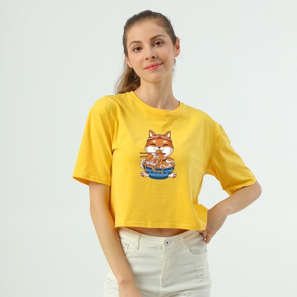 women's t-shirt summer korean style women t shirt cute shiba inu dog graphic tee crop casual cotton tshirt kawaii pattern clothe, White
women's t-shirt summer korean style women t shirt cute shiba inu dog graphic tee crop casual cotton tshirt kawaii pattern clothe, White