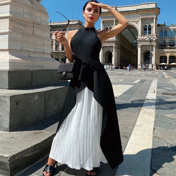 maxi beach women with no mangoes halter goal 2021 black and white patchwork elegant evening dressed in t0pl, Black;gray
maxi beach women with no mangoes halter goal 2021 black and white patchwork elegant evening dressed in t0pl, Black;gray