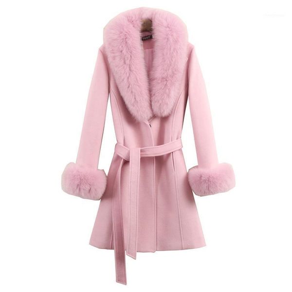 women's wool & blends autumn winter woolen coat fashion fur collar mid long outerwear slim large size pink red women clothing, Black
women's wool & blends autumn winter woolen coat fashion fur collar mid long outerwear slim large size pink red women clothing, Black