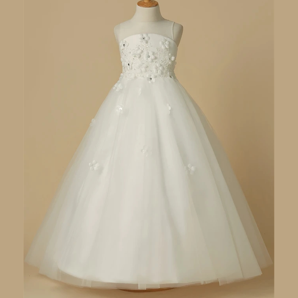 girl's dresses a-line floor length flower girl wedding satin sleeveless jewel neck with beading / first communion, Red;yellow
girl's dresses a-line floor length flower girl wedding satin sleeveless jewel neck with beading / first communion, Red;yellow