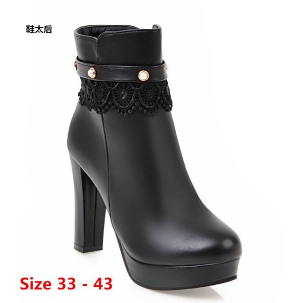 boots woman high heel platform ankle heels for women shoes spring autumn short booties small big size 33 - 43, Black
boots woman high heel platform ankle heels for women shoes spring autumn short booties small big size 33 - 43, Black