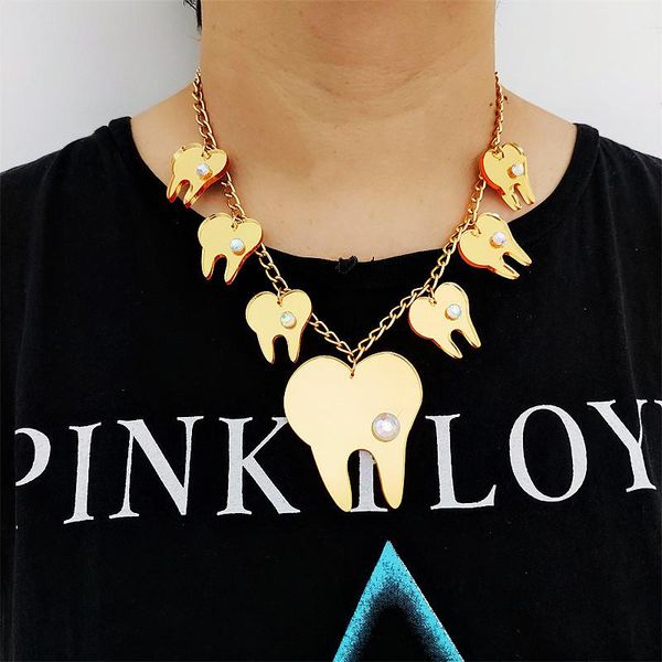 pendant necklaces big small gold mirror teeth crystal necklace for women men fashion classic acrylic gift jewelry accessories, Silver
pendant necklaces big small gold mirror teeth crystal necklace for women men fashion classic acrylic gift jewelry accessories, Silver