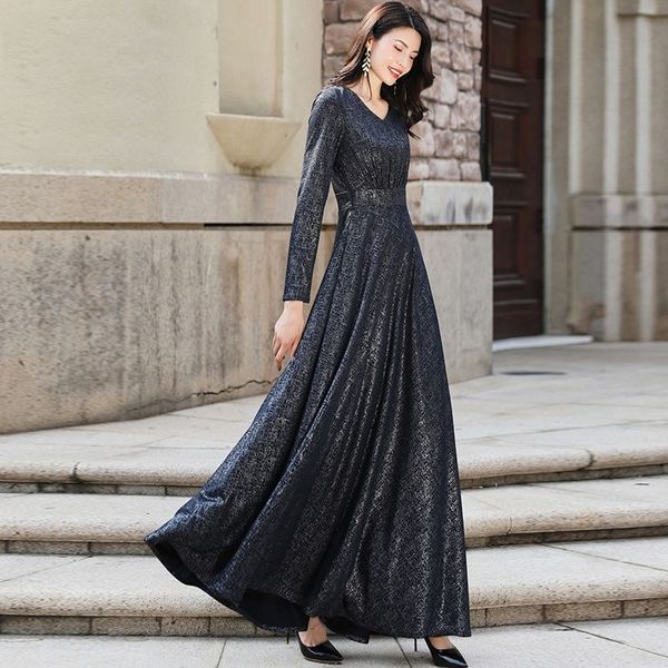 bohemian style women slim print long dress autumn winter o neck full sleeve waist vintage dress elegant party vestidos, Black;gray
bohemian style women slim print long dress autumn winter o neck full sleeve waist vintage dress elegant party vestidos, Black;gray