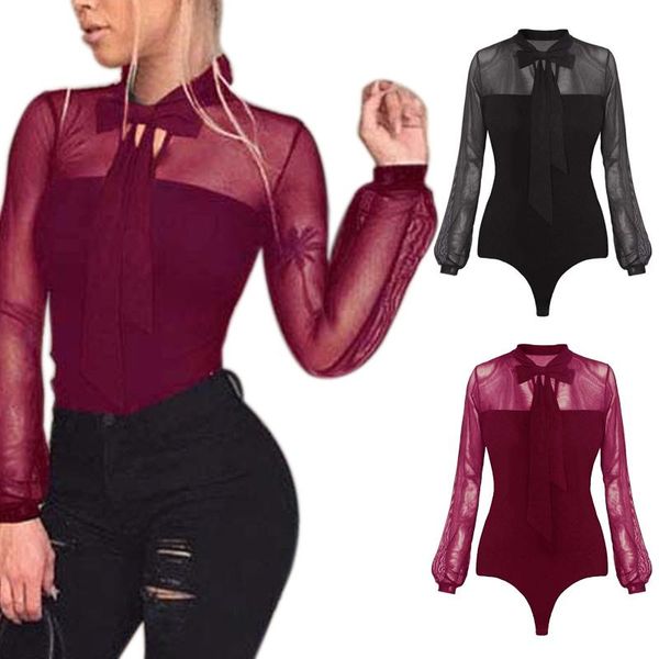 women's jumpsuits & rompers women long sleeved jumpsuit bow lace mesh 1-piece perspective shirt spring summer ik88, Black;white
women's jumpsuits & rompers women long sleeved jumpsuit bow lace mesh 1-piece perspective shirt spring summer ik88, Black;white