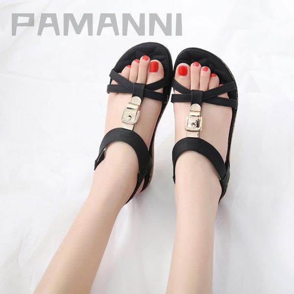 sandals pamanni women summer gladiator style bohemia casual metal buckle open toe beach outdoor female soft comfortable flats, Black
sandals pamanni women summer gladiator style bohemia casual metal buckle open toe beach outdoor female soft comfortable flats, Black
