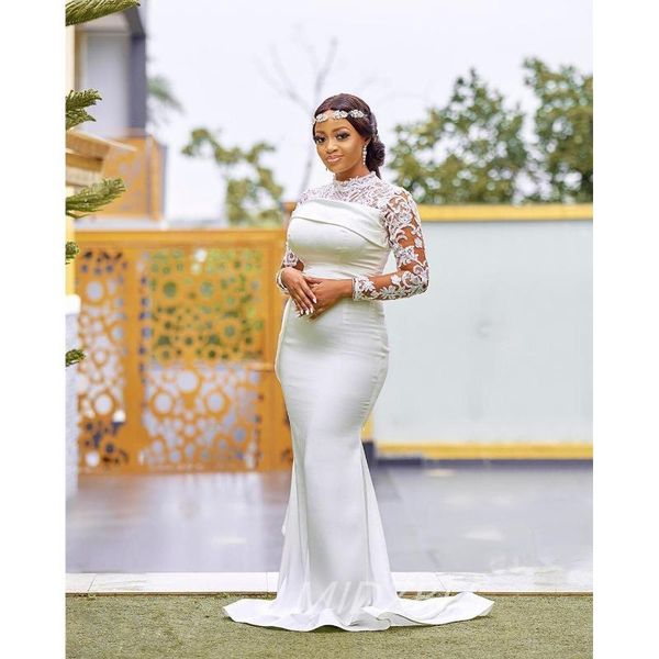 other wedding dresses md500 2021 african brides formal custom made silk satin mermaid bridal gown long sleeve lace robe de mariage, White
other wedding dresses md500 2021 african brides formal custom made silk satin mermaid bridal gown long sleeve lace robe de mariage, White