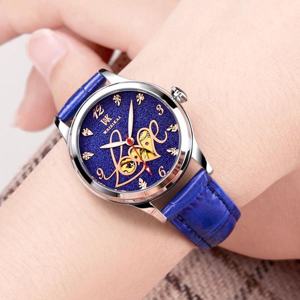 wristwatches weisikai automatic mechanical watches hollow out watch women waterproof ladies leather strap wristwatch clock relogio feminino, Slivery;brown
wristwatches weisikai automatic mechanical watches hollow out watch women waterproof ladies leather strap wristwatch clock relogio feminino, Slivery;brown