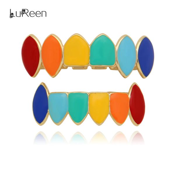 lureen hip hop gold teeth grillz bottom colorful grills dental halloween vampire teeth cap fashion body jewelry party ld0174, Black
lureen hip hop gold teeth grillz bottom colorful grills dental halloween vampire teeth cap fashion body jewelry party ld0174, Black