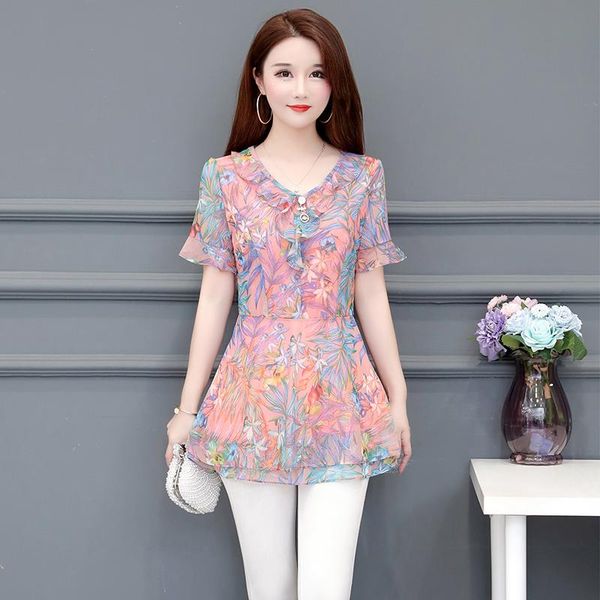 women's blouses & shirts blusas feminina chiffon middle-aged women vetement femme 2021 shirt shorts sleeve plus size print blouse 928i, White
women's blouses & shirts blusas feminina chiffon middle-aged women vetement femme 2021 shirt shorts sleeve plus size print blouse 928i, White
