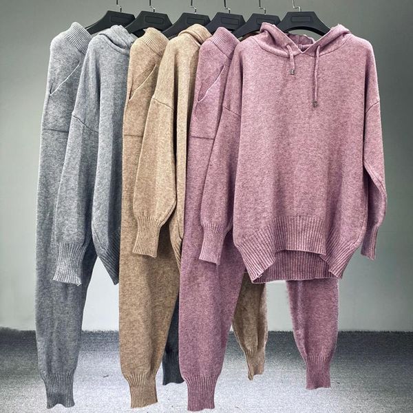 jmprs winter women two piece sets sweater fashion knitted pullover hooded warm sweater high waist casual solid jumper pants 2021, White
jmprs winter women two piece sets sweater fashion knitted pullover hooded warm sweater high waist casual solid jumper pants 2021, White