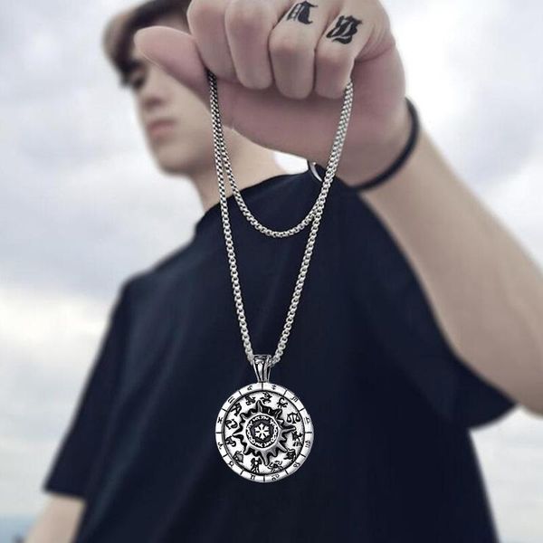 pendant necklaces retro punk sun compass star necklace fashion hip hop titanium steel sweater chain men jewelry gifts, Silver
pendant necklaces retro punk sun compass star necklace fashion hip hop titanium steel sweater chain men jewelry gifts, Silver