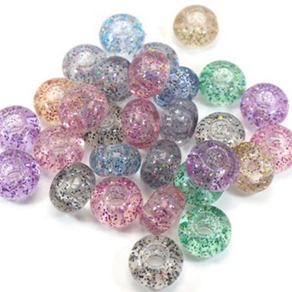 other 50 mixed transparent color with glitter acrylic rondelle beads 14mm big hole 5mm
other 50 mixed transparent color with glitter acrylic rondelle beads 14mm big hole 5mm