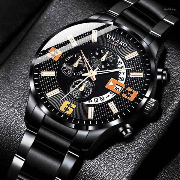 wristwatches relogio masculino mens fashion business watches men casual stainless steel quartz watch man calendar clock montre homme, Slivery;brown
wristwatches relogio masculino mens fashion business watches men casual stainless steel quartz watch man calendar clock montre homme, Slivery;brown