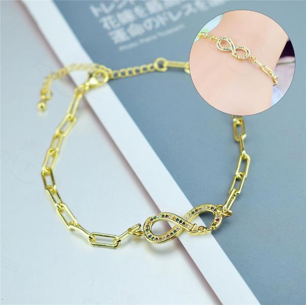 link, chain fashion gold color design 8 geometric shape adjustable love infinity bracelets party wedding jewelry for women birthday gift, Black
link, chain fashion gold color design 8 geometric shape adjustable love infinity bracelets party wedding jewelry for women birthday gift, Black