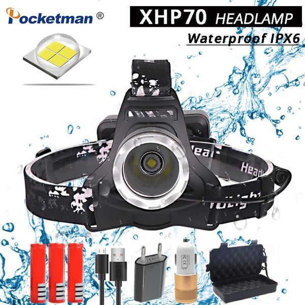 40000 lumens xhp70 led waterproof ipx6 headlamp super bright headlight powerful 40w torch usb rechargeable light
40000 lumens xhp70 led waterproof ipx6 headlamp super bright headlight powerful 40w torch usb rechargeable light