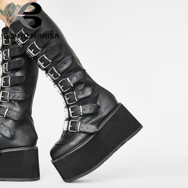 boots bonjomarisa plus size 48 brand design platform thick bottom heel mid calf women punk cool gothic black buckle shoes woman
boots bonjomarisa plus size 48 brand design platform thick bottom heel mid calf women punk cool gothic black buckle shoes woman