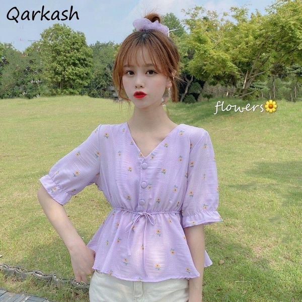 women's blouses & shirts women stylish summer tunic purple female crops chic all-match lovely style v-neck causal floral holiday friend, White
women's blouses & shirts women stylish summer tunic purple female crops chic all-match lovely style v-neck causal floral holiday friend, White