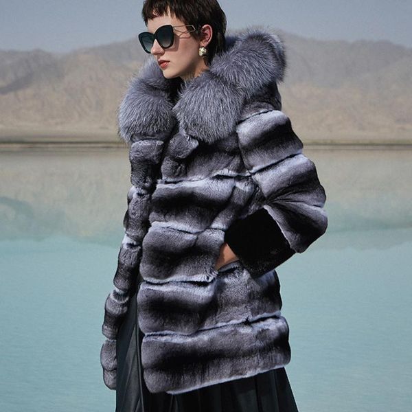 women's fur & faux hooded jacket genuine real rex coat winter warm fashion outerwear high-quality 2021 -style, Black
women's fur & faux hooded jacket genuine real rex coat winter warm fashion outerwear high-quality 2021 -style, Black