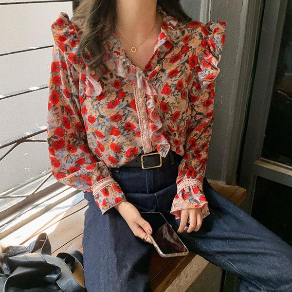 women's blouses & shirts floral collar long sleeve shirt ulzzang japanese kawaii ladies vintage female korean harajuku clothes for wome, White
women's blouses & shirts floral collar long sleeve shirt ulzzang japanese kawaii ladies vintage female korean harajuku clothes for wome, White