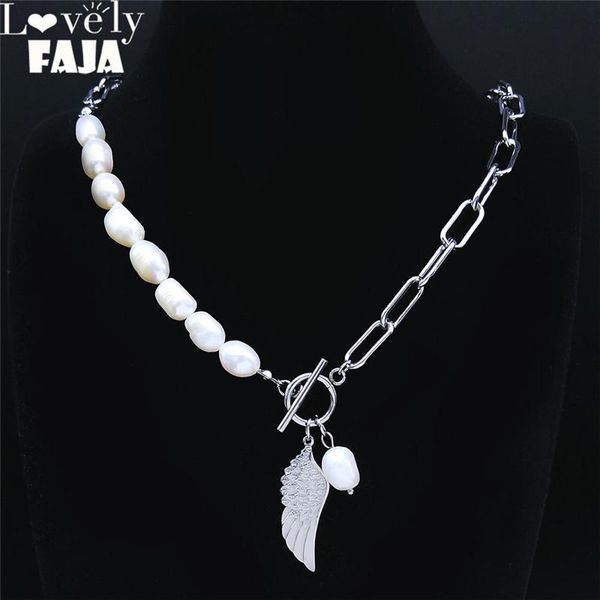pendant necklaces wing stainless steel freshwater pearls charm women silver color pendants jewelry collier perle femme nxs01
pendant necklaces wing stainless steel freshwater pearls charm women silver color pendants jewelry collier perle femme nxs01