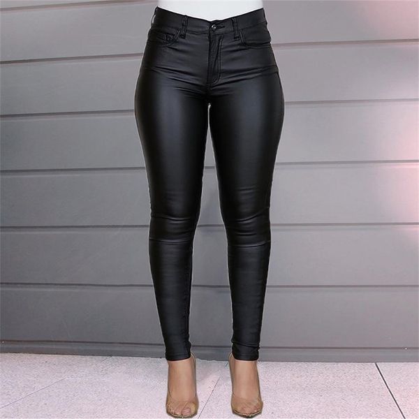 bodycon pu leather pants plain women solid black skinny elastic high waist pencil pants burgundy pu trousers female 201113, Black;white
bodycon pu leather pants plain women solid black skinny elastic high waist pencil pants burgundy pu trousers female 201113, Black;white
