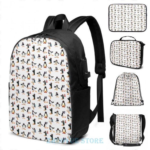 backpack funny graphic print pingu mood usb charge men school bags women bag travel laptop
backpack funny graphic print pingu mood usb charge men school bags women bag travel laptop