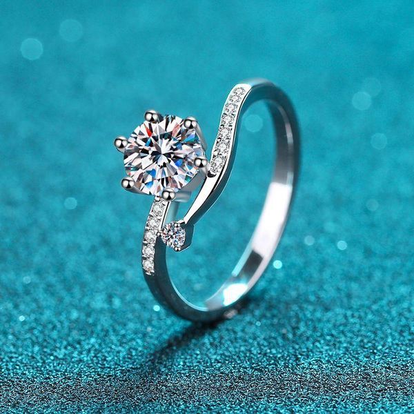 cluster rings 1 diamond test passed excellent cut d color moissanite twist snowflake engagement ring silver 925 jewelry female gift, Golden;silver
cluster rings 1 diamond test passed excellent cut d color moissanite twist snowflake engagement ring silver 925 jewelry female gift, Golden;silver