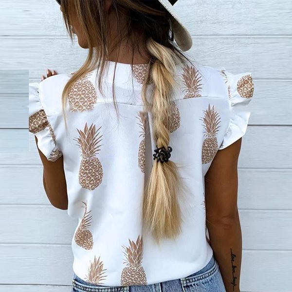 duzeala women multicolor casual frilled neck flutter sleeve pineapple print summer bohemian stand collar chiffon blouse women's blouses, White
duzeala women multicolor casual frilled neck flutter sleeve pineapple print summer bohemian stand collar chiffon blouse women's blouses, White