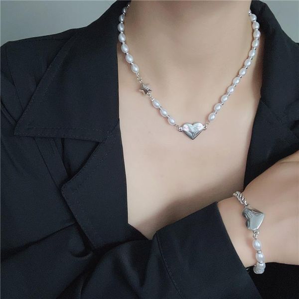 chains fashion letter love star round bead necklace bracelet simple girl wild clavicle chain, Silver
chains fashion letter love star round bead necklace bracelet simple girl wild clavicle chain, Silver