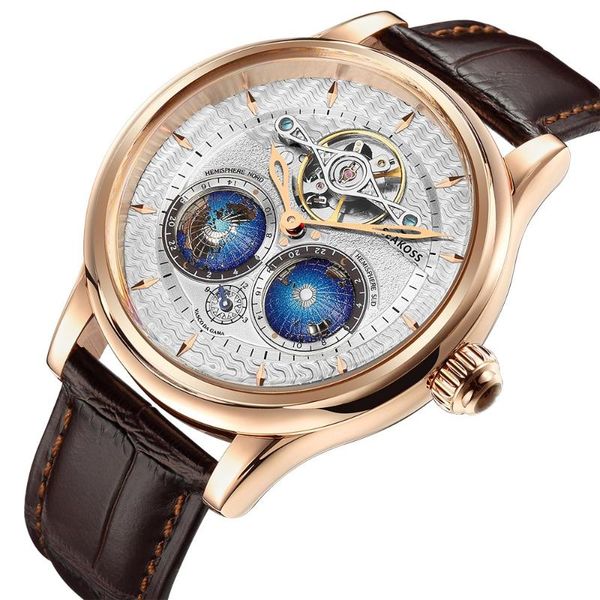 wristwatches seakoss men's north and south hemisphere world time watch tourbillon flywheel automatic mechanical limited edition, Slivery;brown
wristwatches seakoss men's north and south hemisphere world time watch tourbillon flywheel automatic mechanical limited edition, Slivery;brown