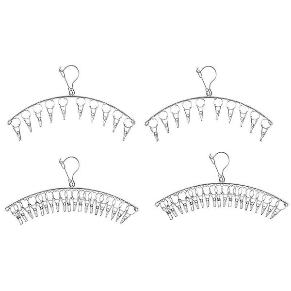 hangers & racks 4 pack stainless steel laundry drying rack clothes hanger with 10 and 20 clips,windproof,for socks bras hats towels etc.
hangers & racks 4 pack stainless steel laundry drying rack clothes hanger with 10 and 20 clips,windproof,for socks bras hats towels etc.