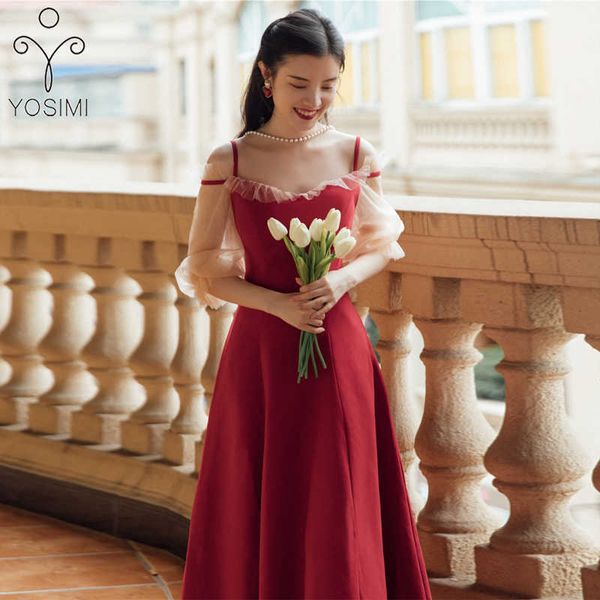 yosimi summer vintage red wine patchwork beige mesh slash neck off the shoulder half sleeve evening party long women dress 210604, Black;gray
yosimi summer vintage red wine patchwork beige mesh slash neck off the shoulder half sleeve evening party long women dress 210604, Black;gray
