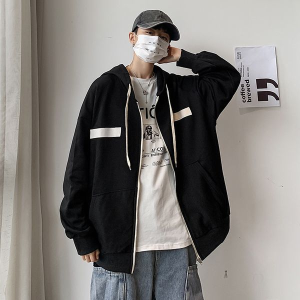 ins fashion cardigan hooded sweater men's korean autumn casual loose youth versatile hip hop handsome top, Black;brown
ins fashion cardigan hooded sweater men's korean autumn casual loose youth versatile hip hop handsome top, Black;brown