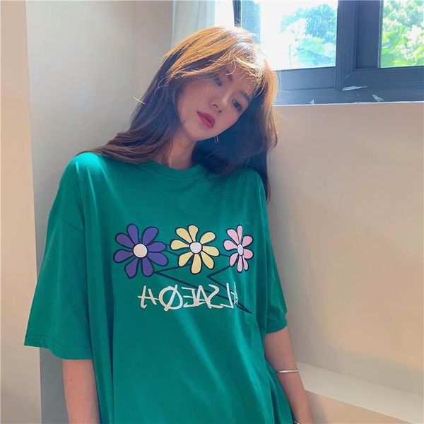 women's t-shirt summer floral t shirt women flower short sleeve loose tee femme elegant ladies beach party club tshirt streetwear, White
women's t-shirt summer floral t shirt women flower short sleeve loose tee femme elegant ladies beach party club tshirt streetwear, White