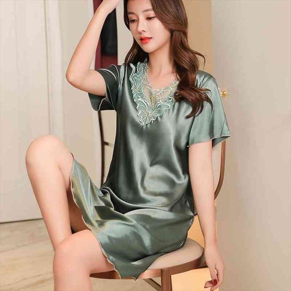 silky satin nightdress women sleepwear nightgown lace intimate lingerie plus size nightwear sleep dress soft home dress, Black;red
silky satin nightdress women sleepwear nightgown lace intimate lingerie plus size nightwear sleep dress soft home dress, Black;red