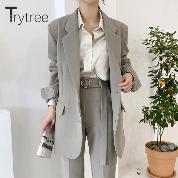 two piece dress trytree 2021 autumn winter women set casual turn-down collar single breasted + pants belt office lady 2, White
two piece dress trytree 2021 autumn winter women set casual turn-down collar single breasted + pants belt office lady 2, White