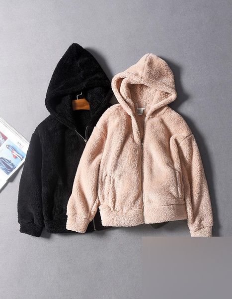 women's jackets loose hooded long sleeve lamb fleece jacket autumn winter womenswear, Black;brown
women's jackets loose hooded long sleeve lamb fleece jacket autumn winter womenswear, Black;brown
