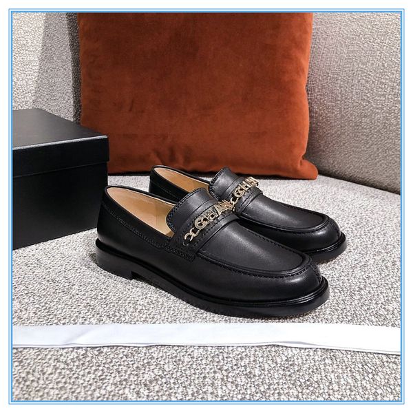 selling high-end women shoes fashion popular metal chain decoration wide flat delicate shoes true leaether lady dress slip-on, Black
selling high-end women shoes fashion popular metal chain decoration wide flat delicate shoes true leaether lady dress slip-on, Black