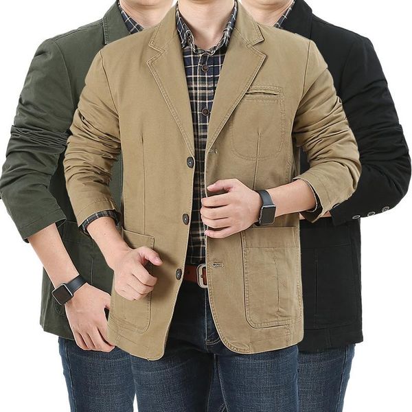 men's jackets spring autumn blazer jacket men pure cotton slim casual fashion military clothing plus size m-5xl jaqueta masculina, Black;brown
men's jackets spring autumn blazer jacket men pure cotton slim casual fashion military clothing plus size m-5xl jaqueta masculina, Black;brown