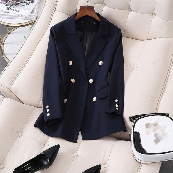 women's suits & blazers 2021 spring and autumn ladies office suit elegant double breasted blazer jacket feminine small blue, White;black
women's suits & blazers 2021 spring and autumn ladies office suit elegant double breasted blazer jacket feminine small blue, White;black