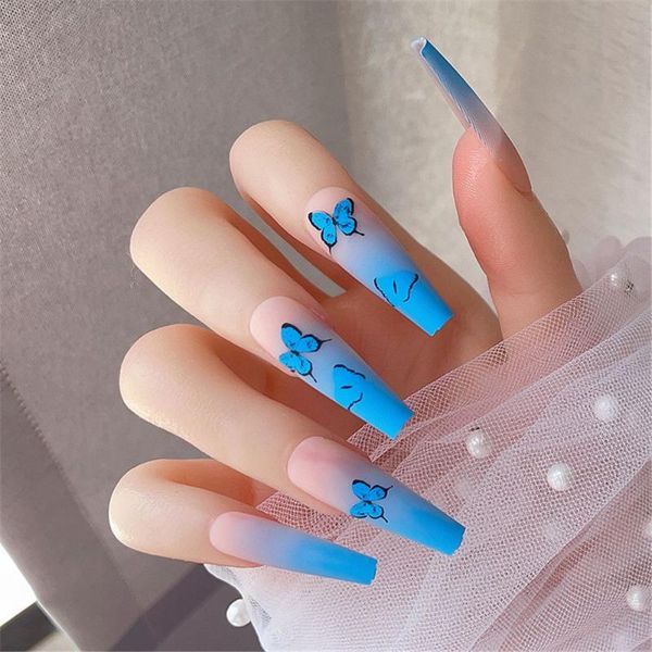 false nails 24pcs/box t-shaped long paragraph artificial blue butterfly fake nail ballerina full cover art, Red;gold
false nails 24pcs/box t-shaped long paragraph artificial blue butterfly fake nail ballerina full cover art, Red;gold