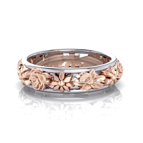 2021 selling flower rose gold bicolor alloy ring women personality creative small ring fashion trinkets, Silver
2021 selling flower rose gold bicolor alloy ring women personality creative small ring fashion trinkets, Silver