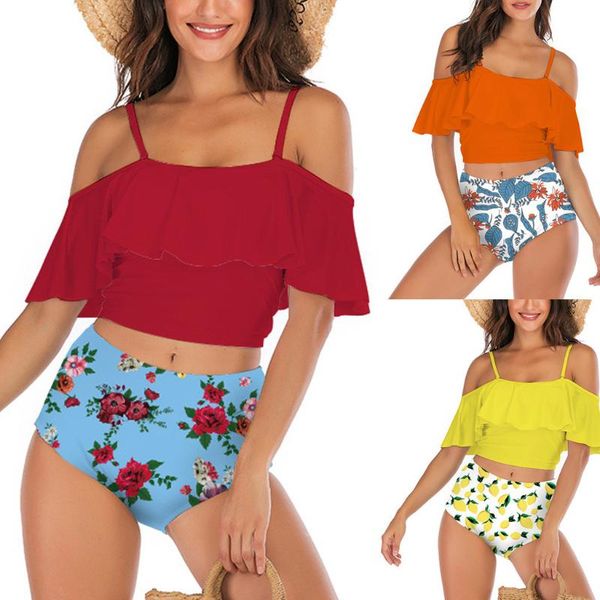 swimsuit beachwear women two pieces bathing swimming suits ruffled with high waisted bottom bikini swimming set swimwear
swimsuit beachwear women two pieces bathing swimming suits ruffled with high waisted bottom bikini swimming set swimwear