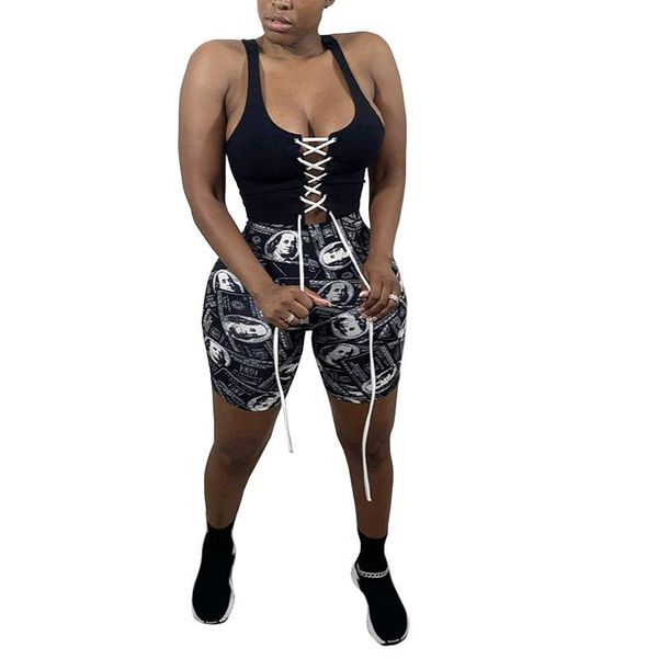 women's shorts women print elastic mid waist stretchy skinny fashion casual high streetwear summer trousers, White;black
women's shorts women print elastic mid waist stretchy skinny fashion casual high streetwear summer trousers, White;black
