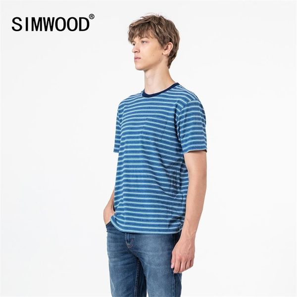 simwood 2021 summer new indigo washed striped t-shirt men fashion 100% cotton tshirt plus size tees sj130695 210317, White;black
simwood 2021 summer new indigo washed striped t-shirt men fashion 100% cotton tshirt plus size tees sj130695 210317, White;black