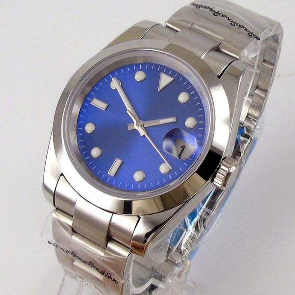 wristwatches 39mm automatic men watch 21 jewels miyota 8215 blue dial luminous brushed oyster bracelet seeing back glide lock, Slivery;brown
wristwatches 39mm automatic men watch 21 jewels miyota 8215 blue dial luminous brushed oyster bracelet seeing back glide lock, Slivery;brown