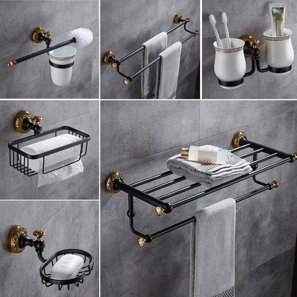 bath accessory set all copper black gold towel rack european-style wire drawing bathroom hardware hook
bath accessory set all copper black gold towel rack european-style wire drawing bathroom hardware hook